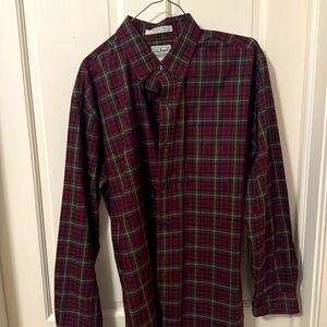 LL Bean Plaid Button Down Shirt - M - traditional fit